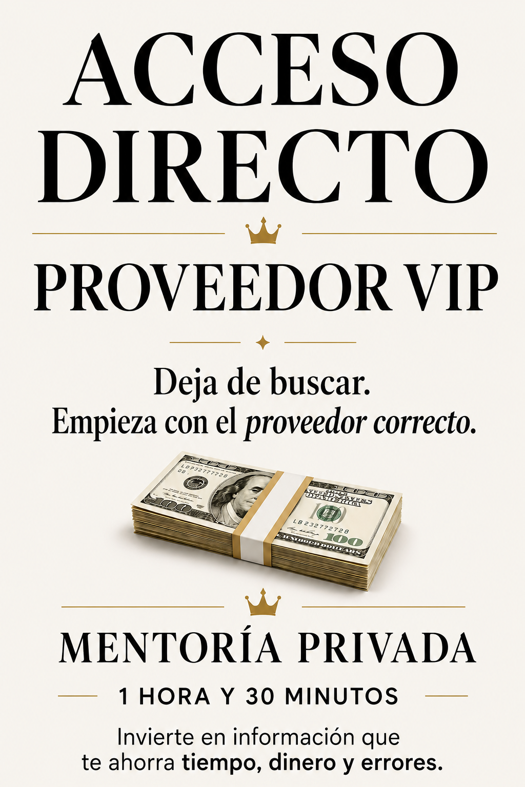 Proveedor VIP | Mentoría Privada